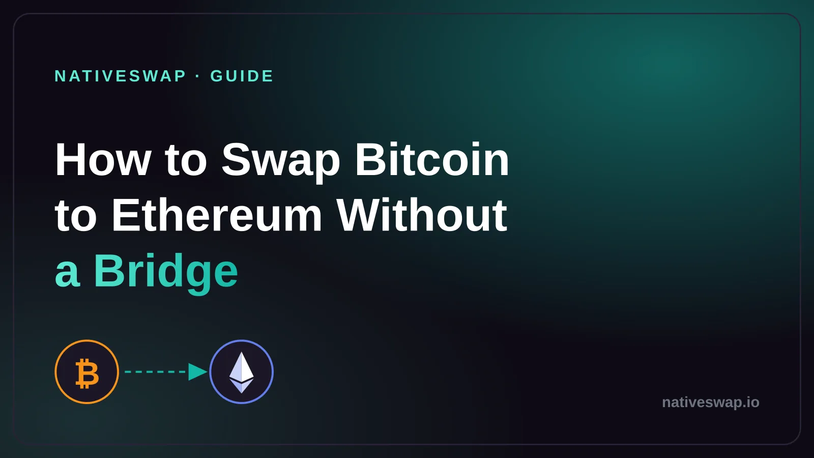 How to Swap Bitcoin to Ethereum Without a Bridge